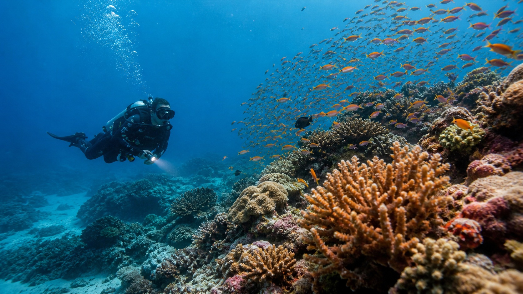 Enhanced diver and reef